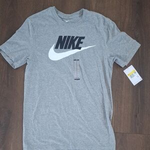 Nike Men's Heather Gray Short Sleeve Tee Or For Big Boys